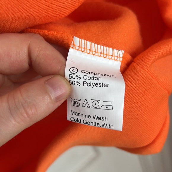 Shein Large Orange Matching Set Hoodie + Joggers - Picture 3 of 8